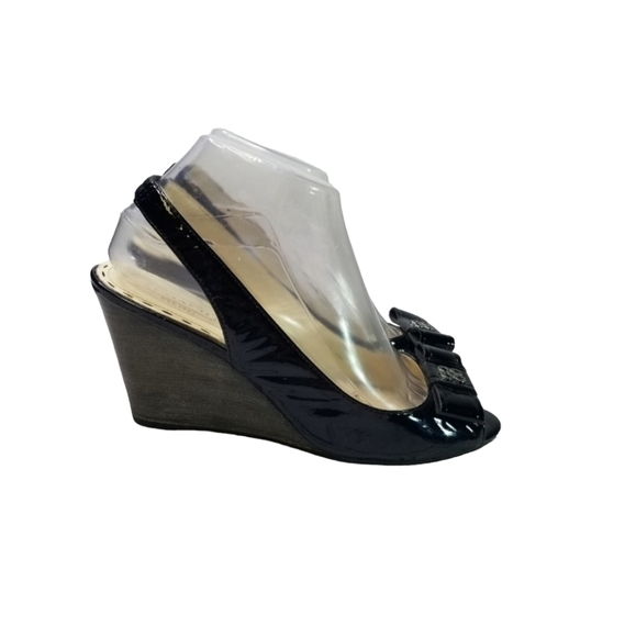 Coach Cassidy patent leather wedge slingback - Picture 1 of 13